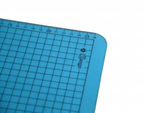 Clipboard standard Office box, A4, transparent PP, albastru